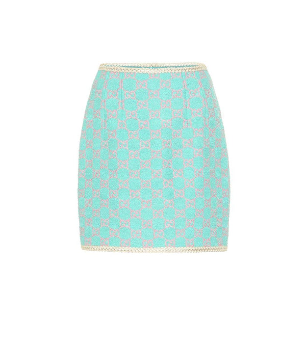 Minifalda GUCCI de tweed con GG