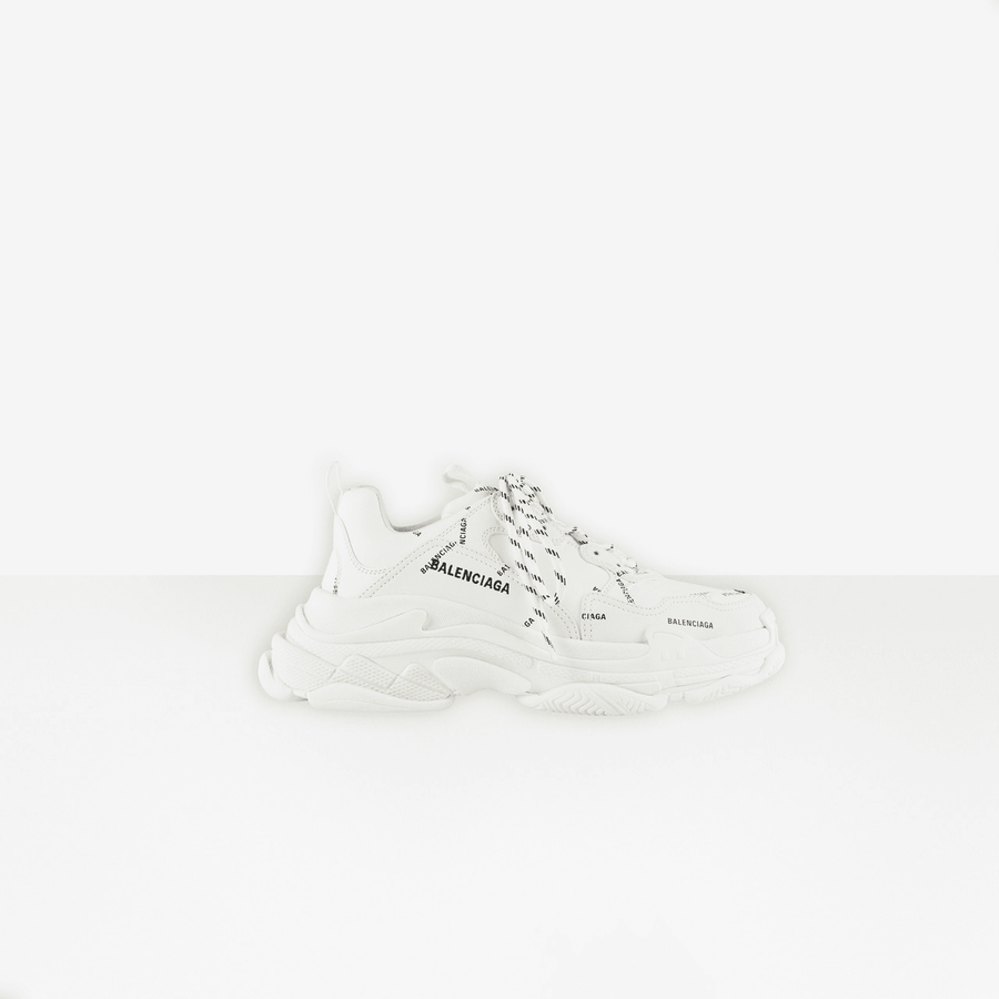 BASKETS TRIPLE S BALENCIAGA ALLOVER LOGO FEMME