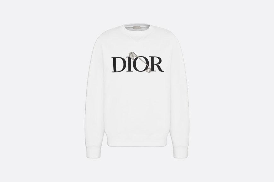 SWEATSHIRT  WHITE OVERSIZE DIOR AND JUDY BLAME