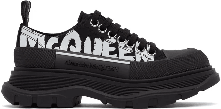 Alexander McQueen Tread Slick lace-up sneakers Black