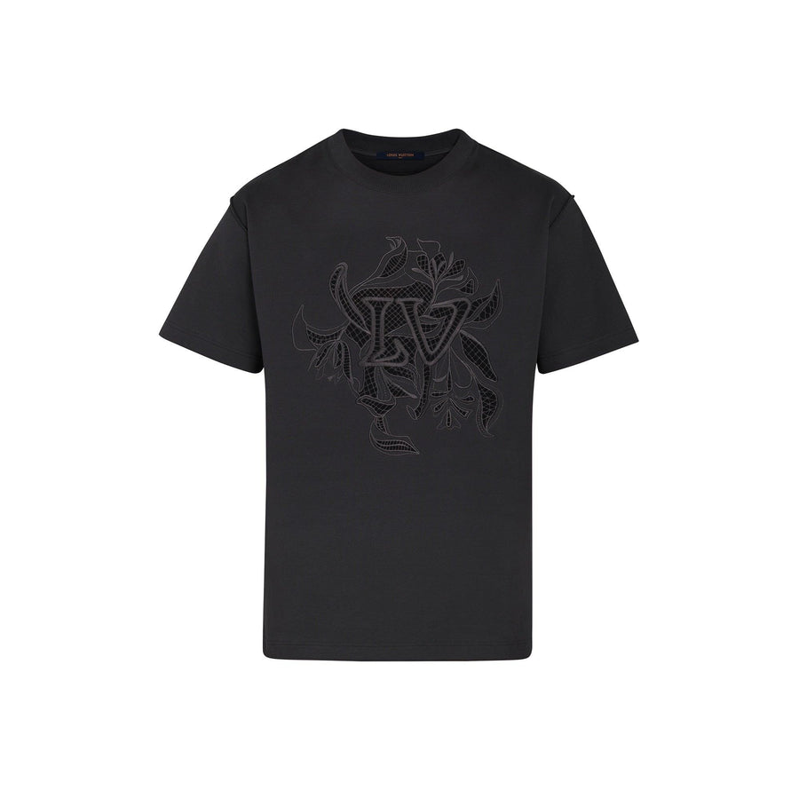 Louis Vuitton CAMISETA LV CON BORDADO DE ENCAJE VEGETAL