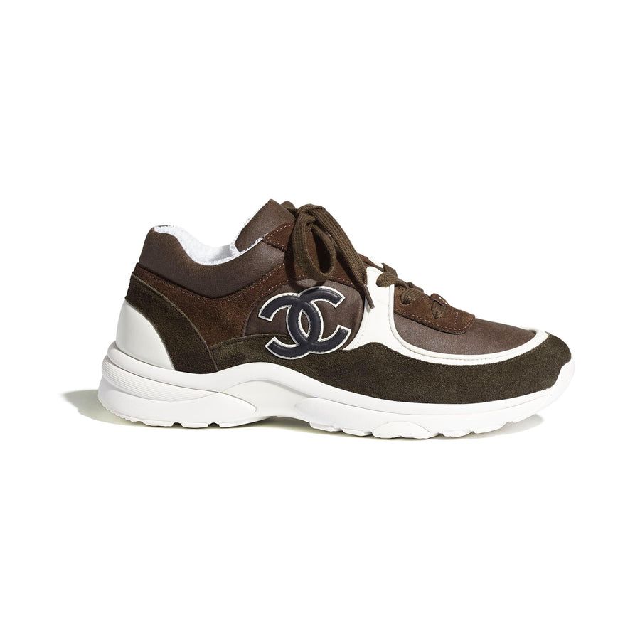 Women Chanel Velvet Calfskin & Mixed Fibers Green & Brown