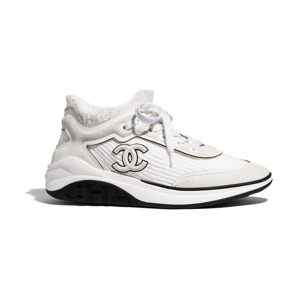 Mujer Chanel Tejido, piel de becerro ante y TPU Blanco 